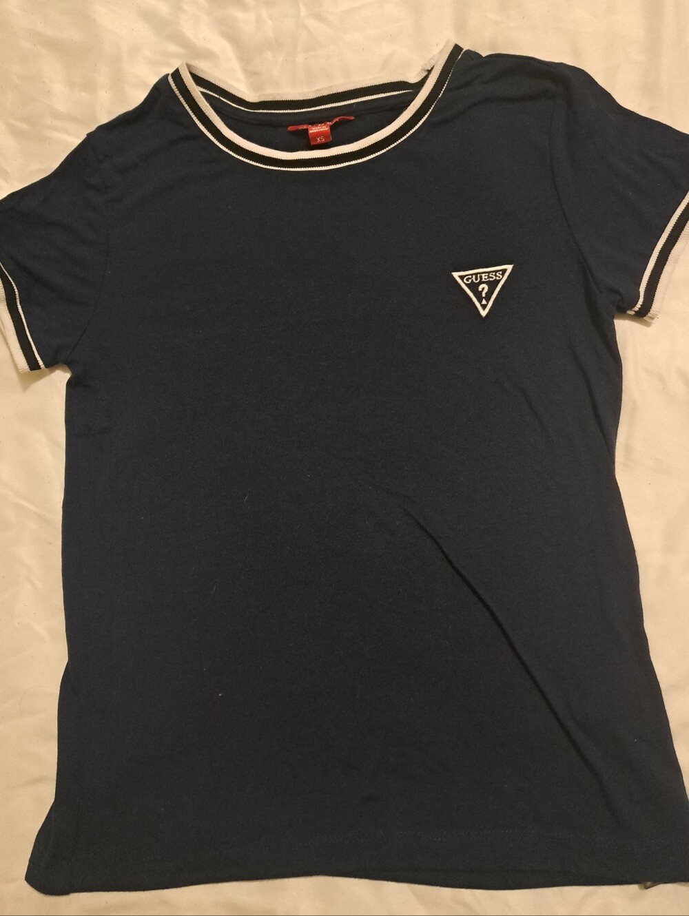GUESS Navy Short-Sleeve Tee with White Trim